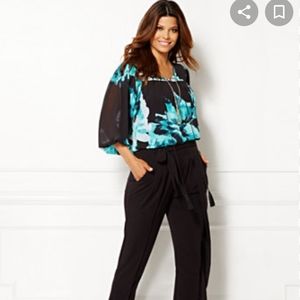 Eva Mendes sheer flowy blouse